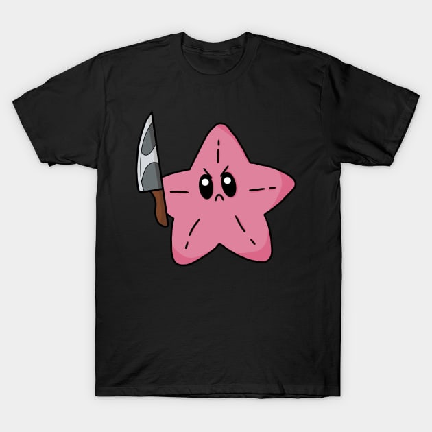 Angry starfish with knife! T-Shirt by Anime Meme's